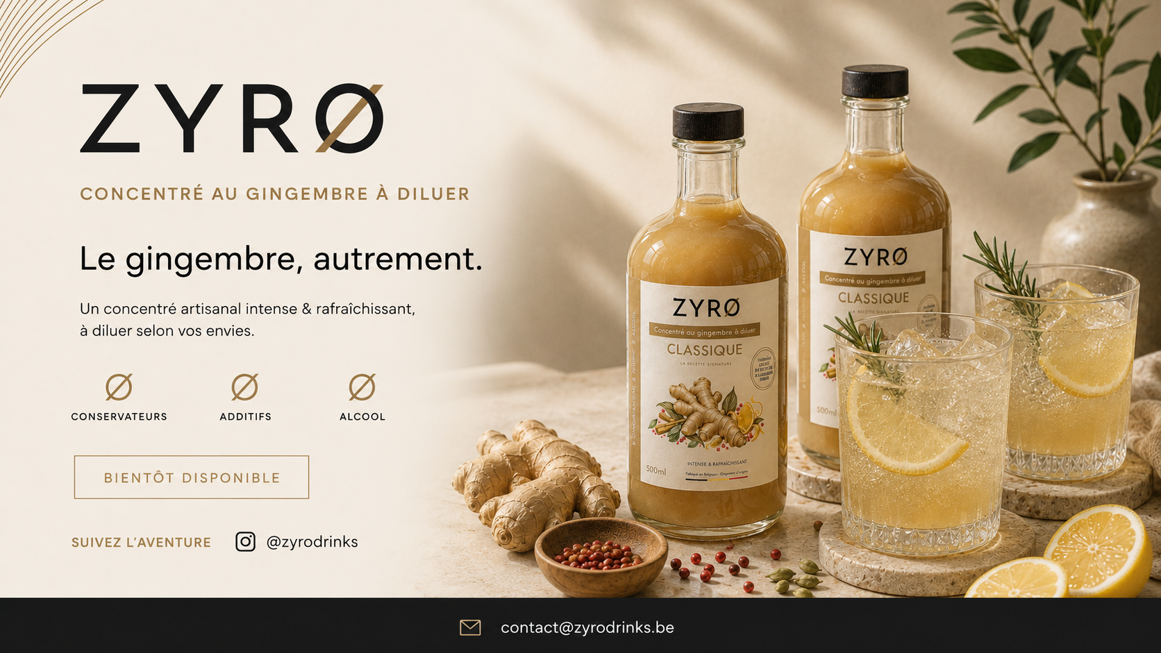 ZYRO — Le gingembre, autrement.